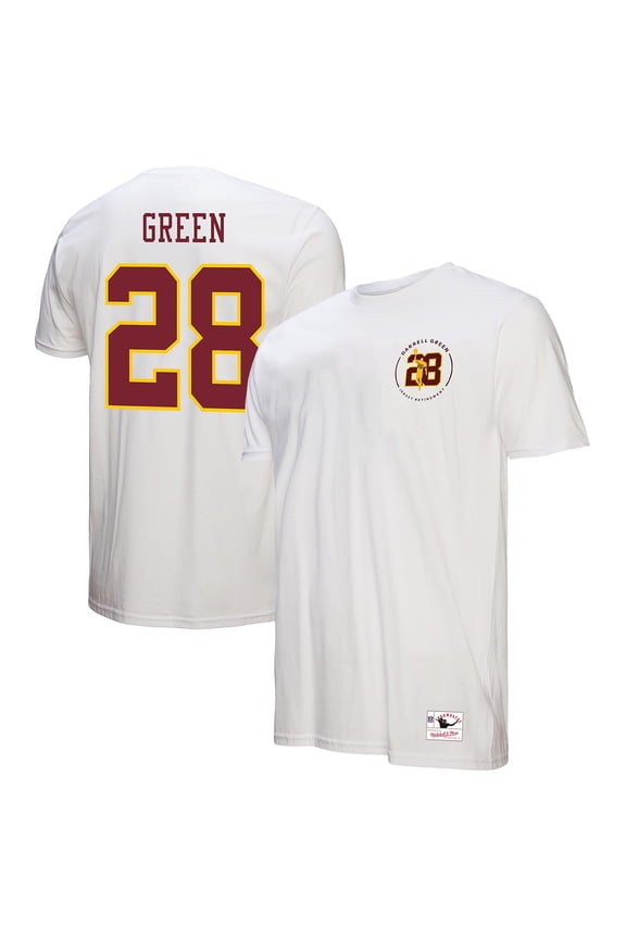 Men's Mitchell & Ness Darrell Green White Washington Commanders Retired Player Name & Number T-Shirt
