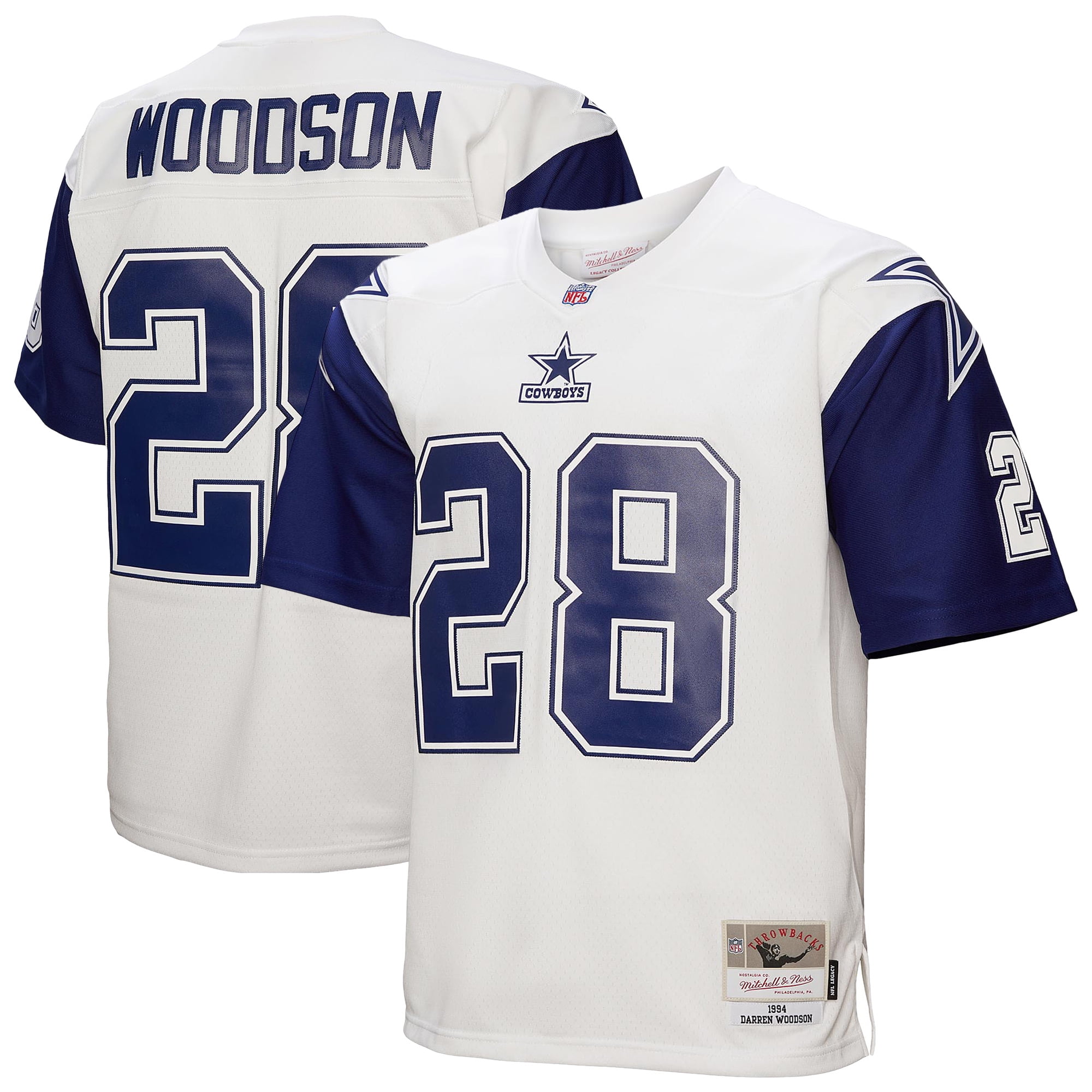 Men's Mitchell & Ness Darren Woodson White Dallas Cowboys 1994 ...