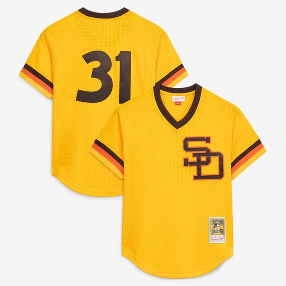 Men's Mitchell & Ness Dave Winfield Gold San Diego Padres Authentic Batting Practice Jersey