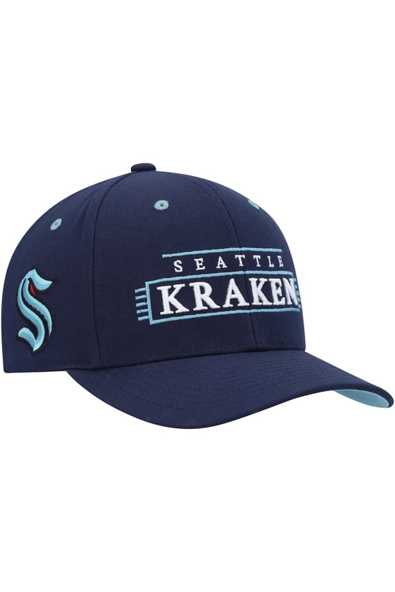 Men's Mitchell & Ness Deep Sea Blue Seattle Kraken LOFI Pro Snapback Hat