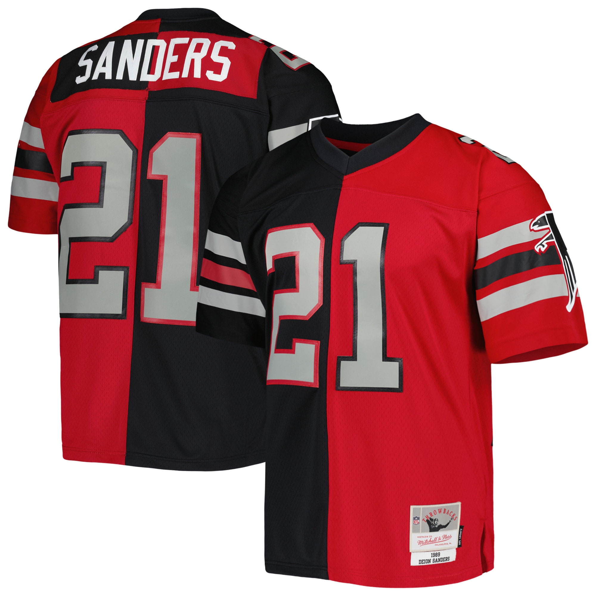Deion Sanders Atlanta Falcons Autographed Mitchell & Ness Red