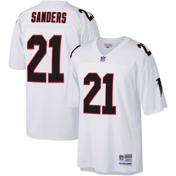 Men's Mitchell & Ness Deion Sanders White Atlanta Falcons Big & Tall 1992 Retired Player Replica Jersey