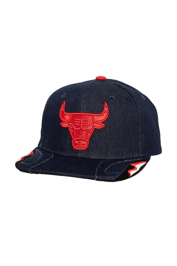 Men's-Mitchell & Ness Denim Chicago Bulls Day 6 Snapback Hat
