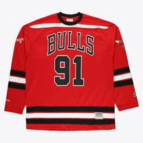 Men's Mitchell & Ness Dennis Rodman Red Chicago Bulls Big & Tall NBA Hockey Jersey
