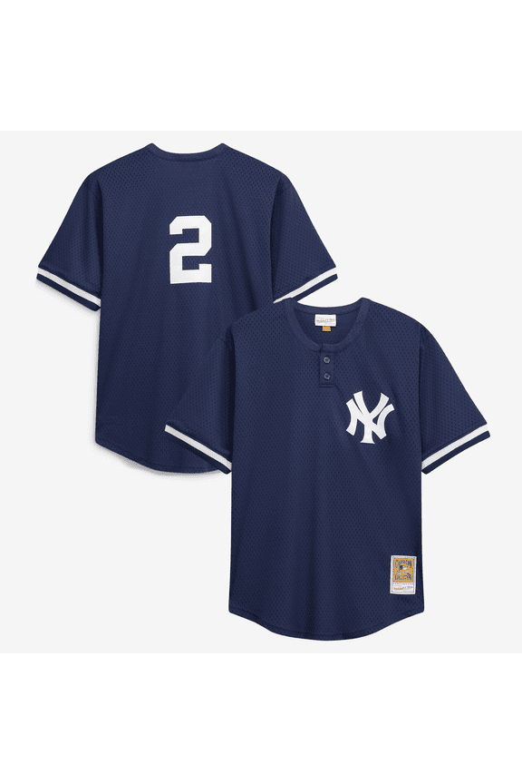 Men's Mitchell & Ness Derek Jeter Navy New York Yankees Big & Tall Batting Practice Replica Player Jersey