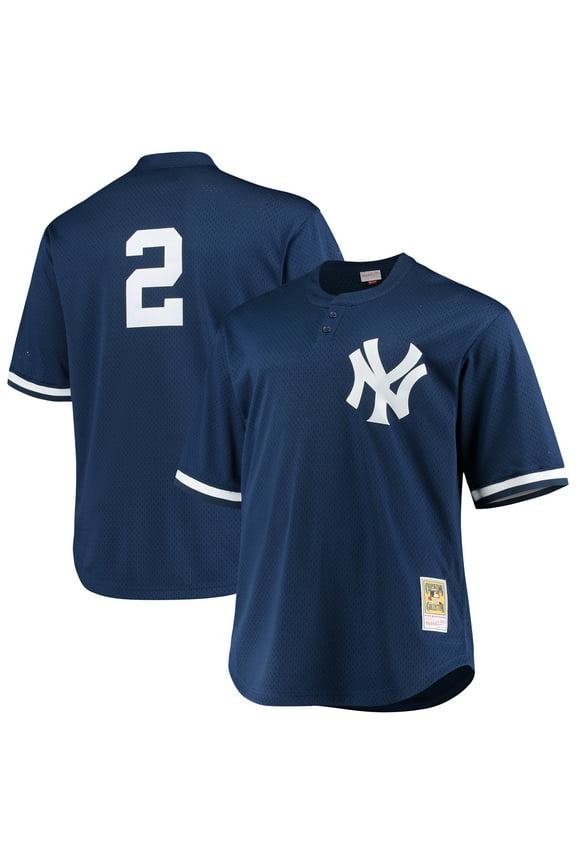 Men's Mitchell & Ness Derek Jeter Navy New York Yankees Big & Tall Batting Practice Replica Player Jersey