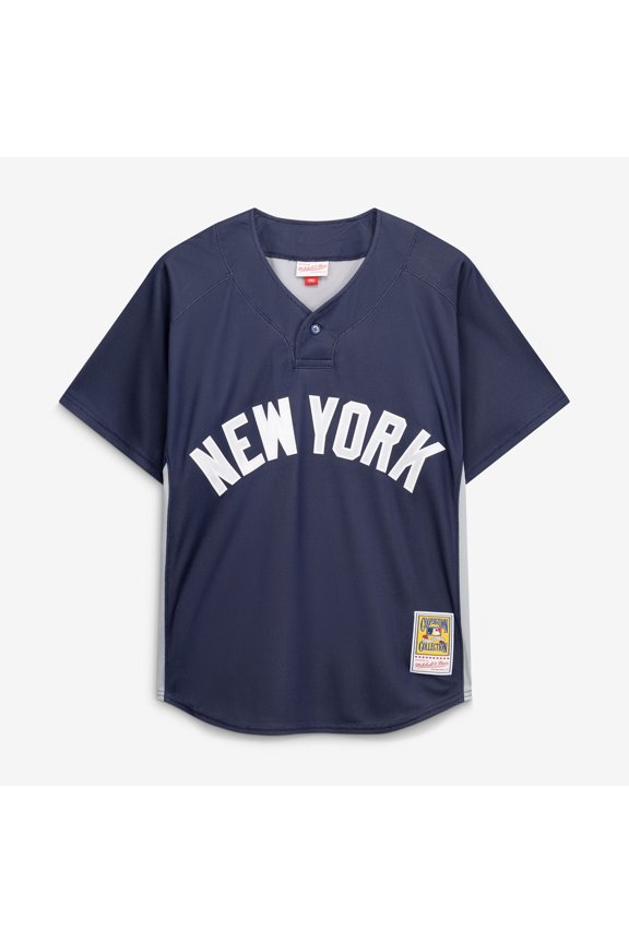 Men's Mitchell & Ness Derek Jeter Navy New York Yankees Authentic Batting Practice Jersey