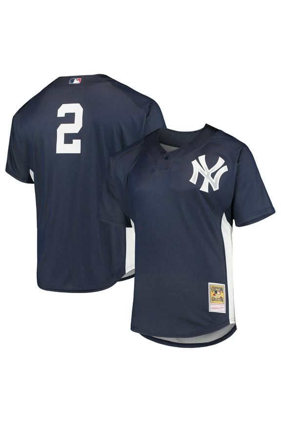 Men's Mitchell & Ness Derek Jeter Navy New York Yankees Authentic Batting Practice Jersey