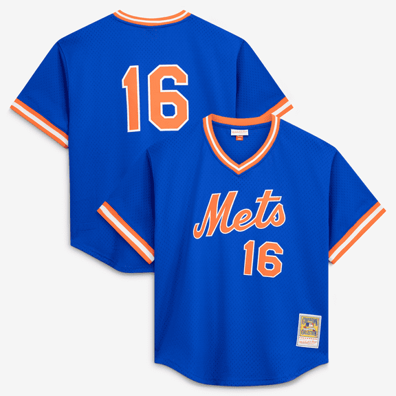 Men's Mitchell & Ness Dwight Gooden Royal New York Mets Authentic Batting Practice Jersey