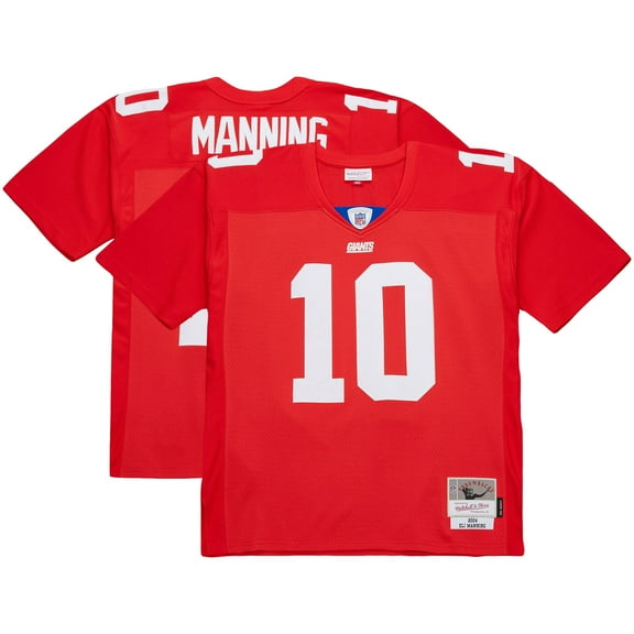 Men's Mitchell & Ness Eli Manning Red New York Giants 2004 Team Legacy Retired Player Big & Tall Jersey
