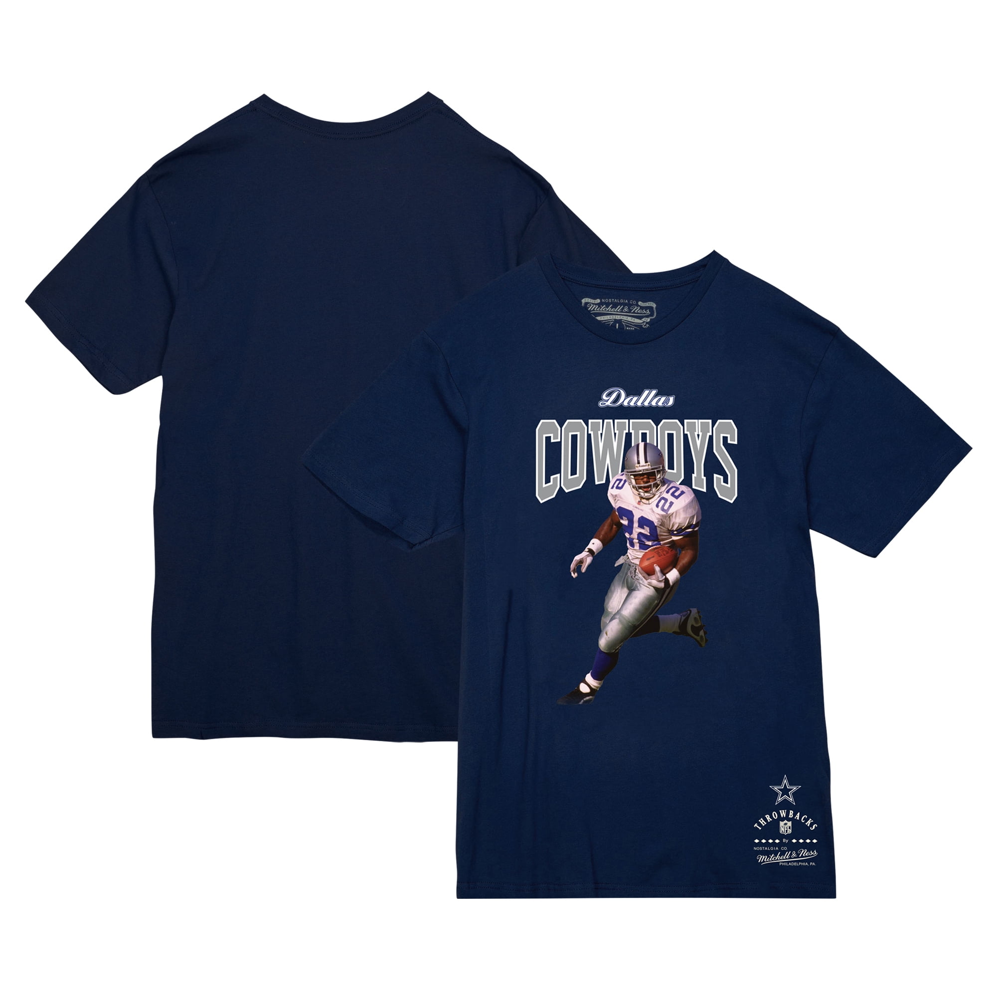 Men's Mitchell & Ness Emmitt Smith Navy Dallas Cowboys Sideline Retired ...