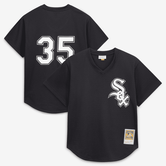Men's Mitchell & Ness Frank Thomas Black Chicago White Sox Authentic Batting Practice Jersey