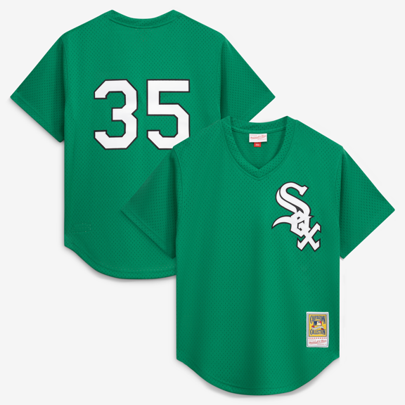 Men's Mitchell & Ness Frank Thomas Green Chicago White Sox Authentic Batting Practice Jersey