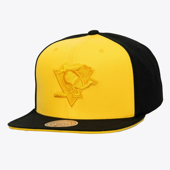 Men's Mitchell & Ness Gold/Black Pittsburgh Penguins Color Pop Snapback Hat