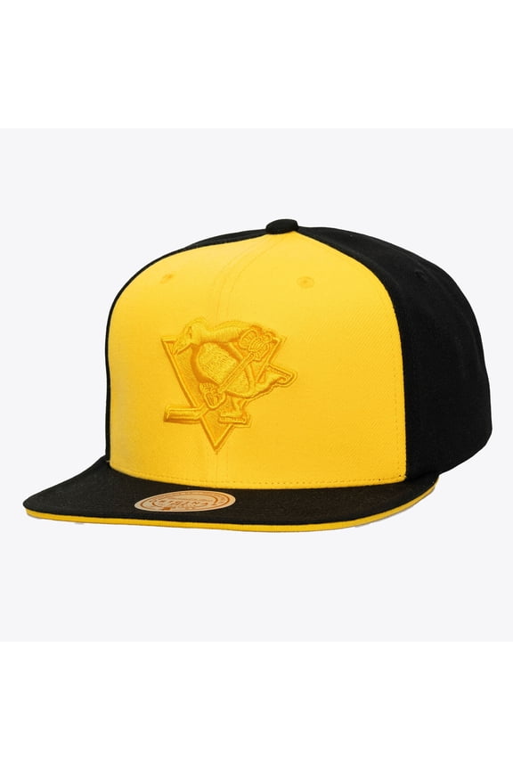 Men's Mitchell & Ness Gold/Black Pittsburgh Penguins Color Pop Snapback Hat