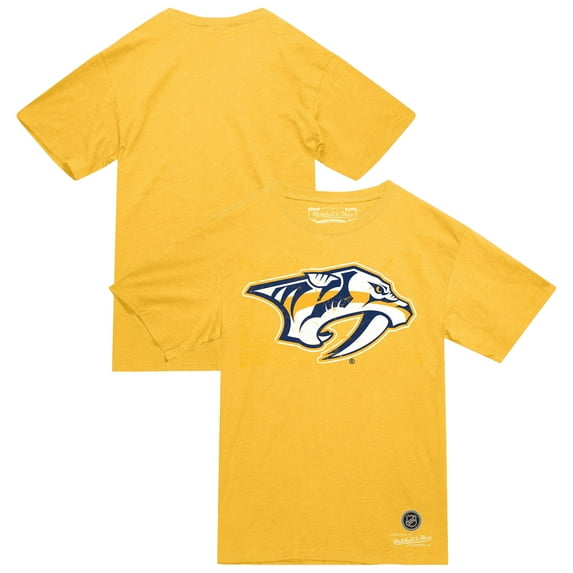 Men's Mitchell & Ness Gold Nashville Predators Heritage T-Shirt