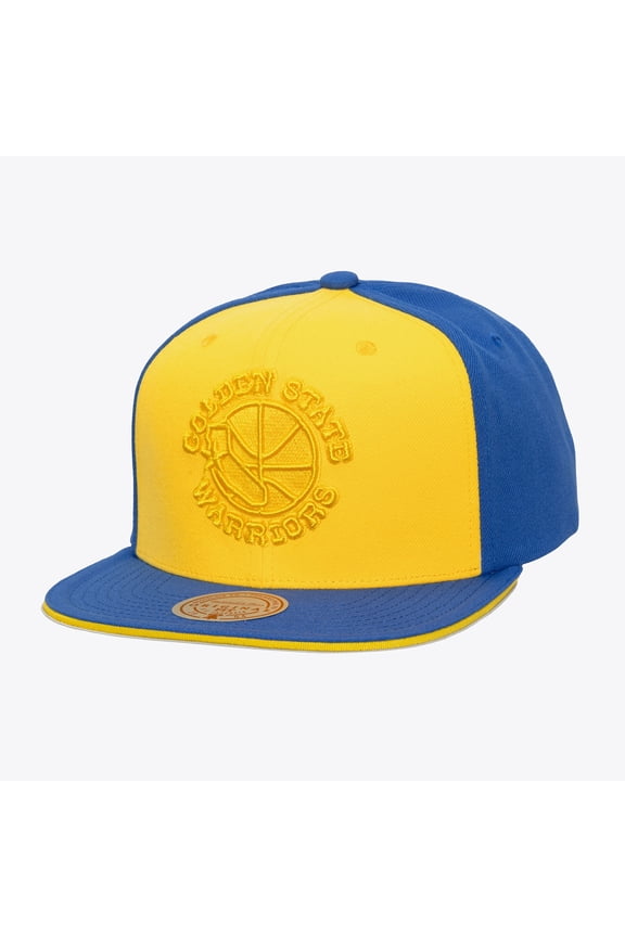 Men's Mitchell & Ness Gold/Royal Golden State Warriors Color Pop Snapback Hat