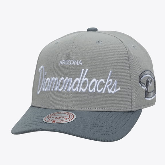 Men's Mitchell & Ness Gray Arizona Diamondbacks Cooperstown Thunderstorm Head Coach Pro-Crown Adjustable Hat