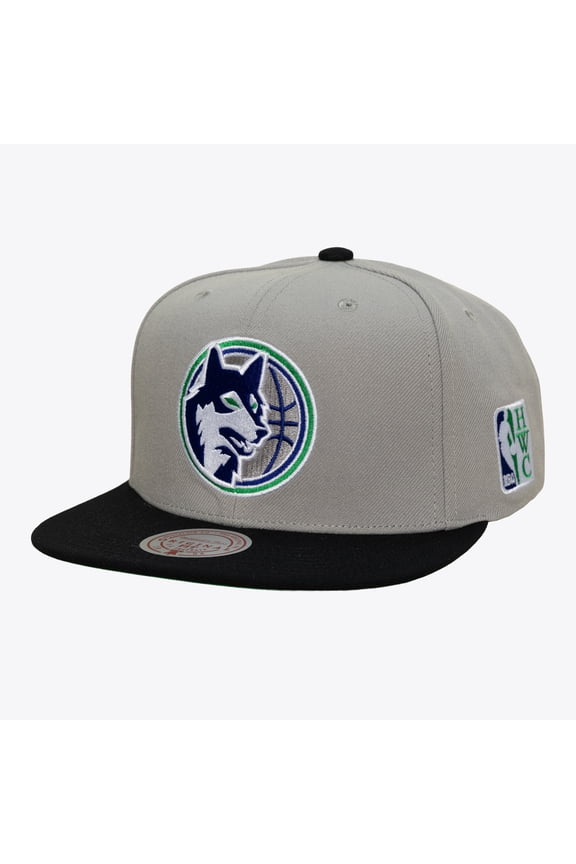 Men's Mitchell & Ness Gray Minnesota Timberwolves Hardwood Classics Legendary Home Snapback Hat