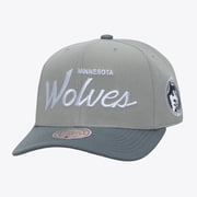 Mens Mitchell & Ness Gray Minnesota Timberwolves Thunderstorm Head Coach Pro Crown Snapback Hat