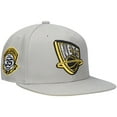 thumbnail image 1 of Men's Mitchell & Ness Gray New Jersey Nets Hardwood Classics 35th Anniversary Sunny Gray Fitted Hat, 1 of 5