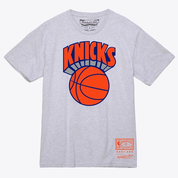 Men's Mitchell & Ness Gray New York Knicks Basic Logo T-Shirt