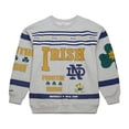 thumbnail image 1 of Men's Mitchell & Ness Gray Notre Dame Fighting Irish All Over Print Sweatshirt, 1 of 5