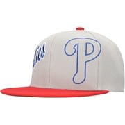 Mens Mitchell & Ness Gray Philadelphia Phillies Knock Out Panel Snapback Hat