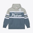 thumbnail image 1 of Men's Mitchell & Ness  Gray San Diego Padres Cooperstown Collection Thunderstorm Head Coach Hoodie, 1 of 4