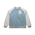 thumbnail image 1 of Men's Mitchell & Ness  Gray San Diego Padres Thunderstorm Head Coach Lightweight Satin Full-Snap Jacket, 1 of 7