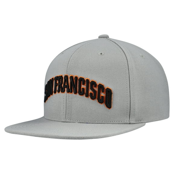 Men's Mitchell & Ness Gray San Francisco Giants Cooperstown Collection Basic Flip Snapback Hat