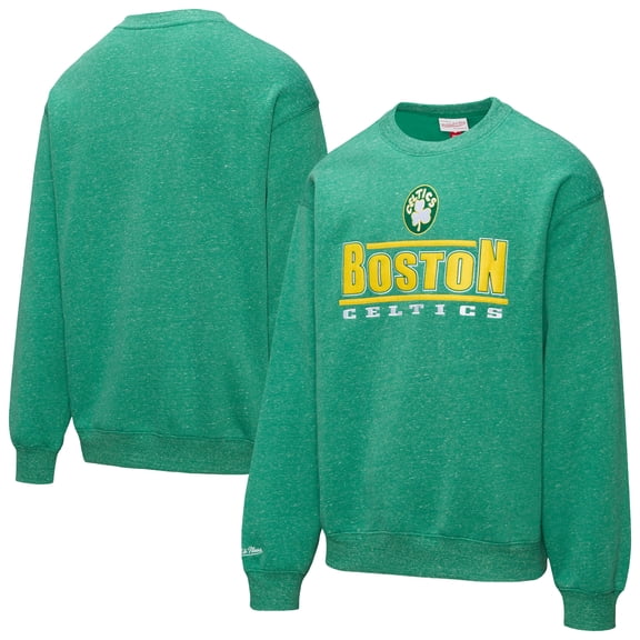 Men's Mitchell & Ness  Green Boston Celtics Throw It Back Fleece Sweatshirt