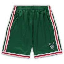 Men's Mitchell & Ness Green Milwaukee Bucks Big & Tall Hardwood Classics Team Swingman Shorts
