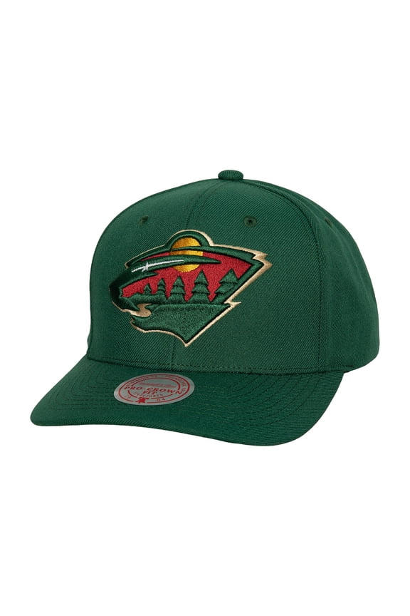 Men's Mitchell & Ness Green Minnesota Wild Core Team Ground Pro Adjustable Hat