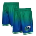 thumbnail image 1 of Men's Mitchell & Ness Green/Navy Dallas Mavericks 1998/99 Hardwood Classics Fadeaway Reload 3.0 Swingman Shorts, 1 of 4