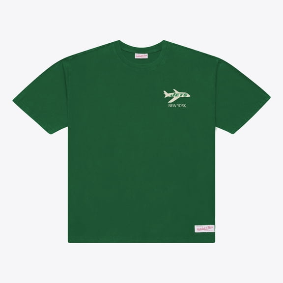 Men's Mitchell & Ness Green New York Jets Core Essentials Micro Logo T-Shirt