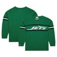 thumbnail image 1 of Men's Mitchell & Ness Green New York Jets Throwback 1984 Pullover Sweater, 1 of 4