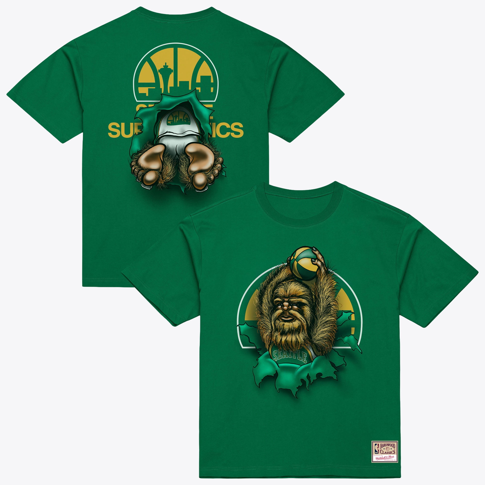 Men's Mitchell & Ness Green Seattle SuperSonics Breakthrough T