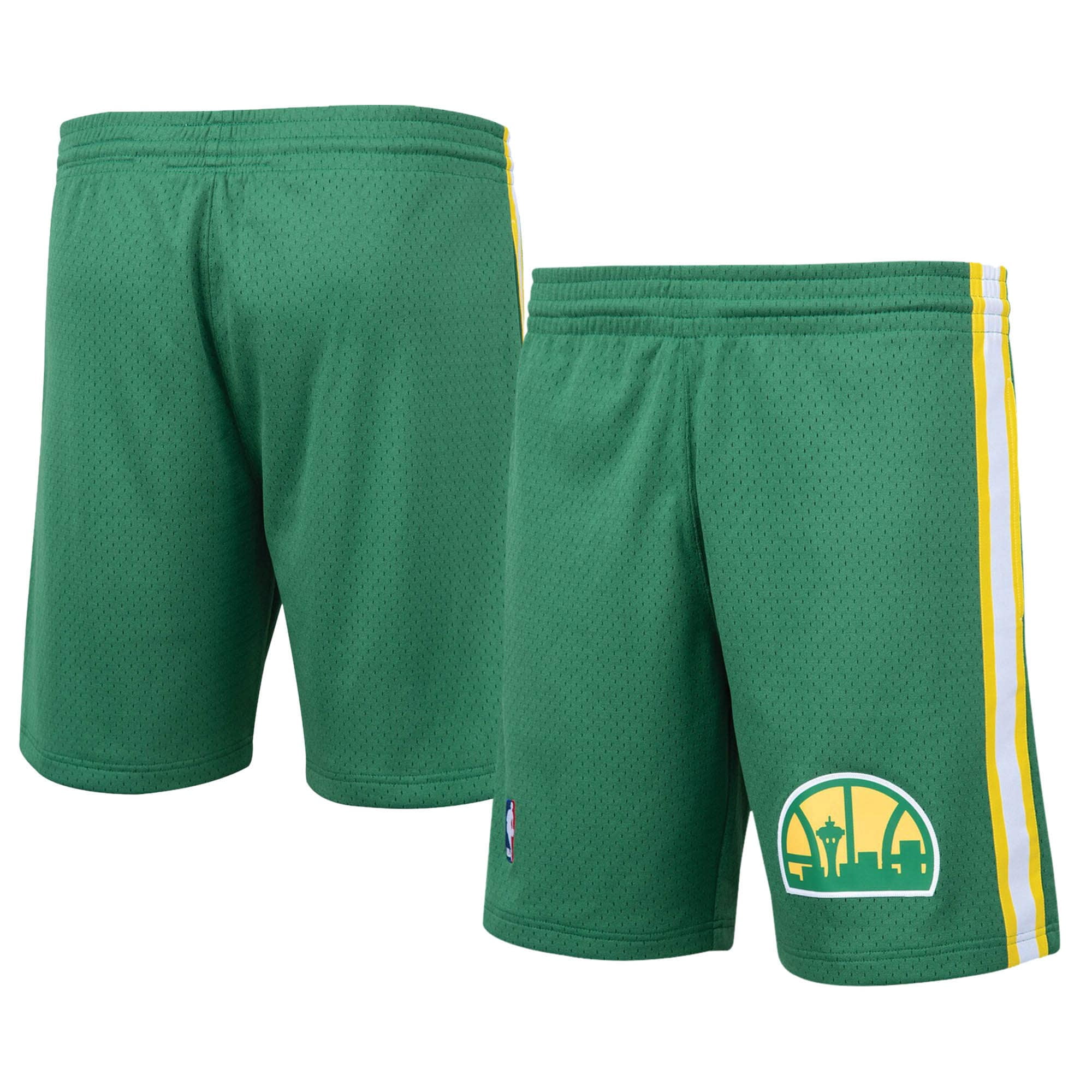 Men's Seattle SuperSonics Mitchell & Ness Heathered Green Hardwood Classics  Throwback Logo Tri-Blend T-Shirt