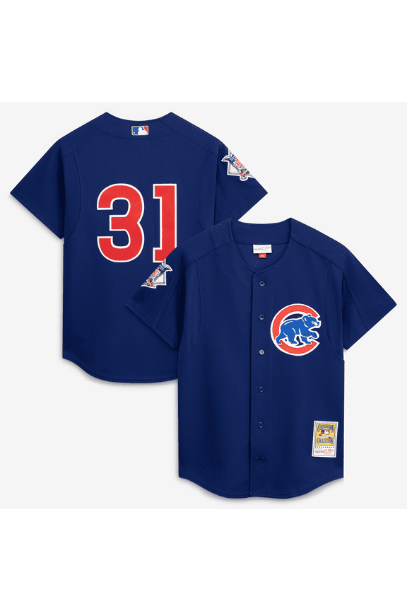 Men's Mitchell & Ness Greg Maddux Royal Chicago Cubs Cooperstown Collection 2005 Batting Practice Jersey