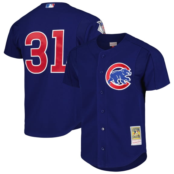 Men's Mitchell & Ness Greg Maddux Royal Chicago Cubs Cooperstown Collection 2005 Batting Practice Jersey