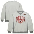 thumbnail image 1 of Men's Mitchell & Ness Heather Gray Chicago Bulls  Vintage Logo Pullover Sweatshirt, 1 of 6