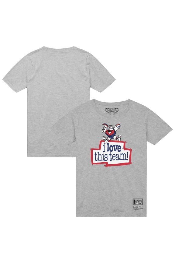 Men's Mitchell & Ness  Heather Gray Denver Nuggets I Love This Team T-Shirt