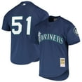 thumbnail image 1 of Men's Mitchell & Ness Ichiro Suzuki Navy Seattle Mariners Authentic Batting Practice Jersey, 1 of 3