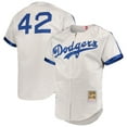thumbnail image 1 of Men's Mitchell & Ness Jackie Robinson Gray Brooklyn Dodgers Cooperstown Collection Authentic Jersey, 1 of 3