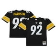 thumbnail image 1 of Men's Mitchell & Ness James Harrison Black Pittsburgh Steelers Legacy Replica Jersey, 1 of 7