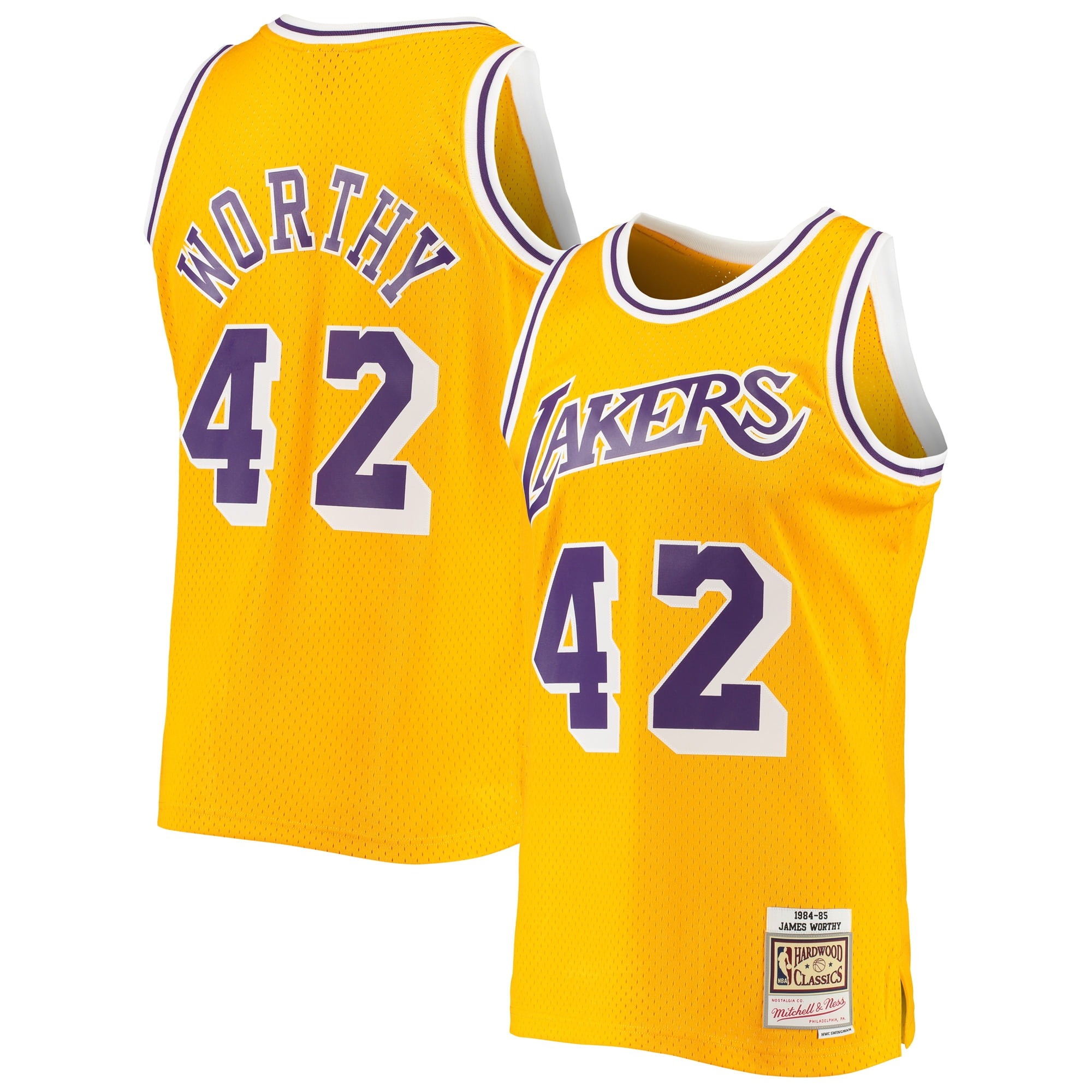 Mitchell & Ness NBA Kids Los Angeles Lakers Magic Johnson 1984- 1985 Swingman Home Jersey Light Gold