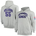 thumbnail image 1 of Men's Mitchell & Ness Jason Williams Heathered Gray Sacramento Kings Big & Tall Name & Number Pullover Hoodie, 1 of 4