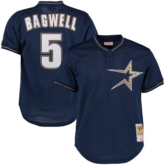 Men's Mitchell & Ness Jeff Bagwell Navy Houston Astros Authentic Batting Practice Jersey
