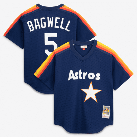 Men's Mitchell & Ness Jeff Bagwell Navy Houston Astros Authentic Batting Practice Jersey